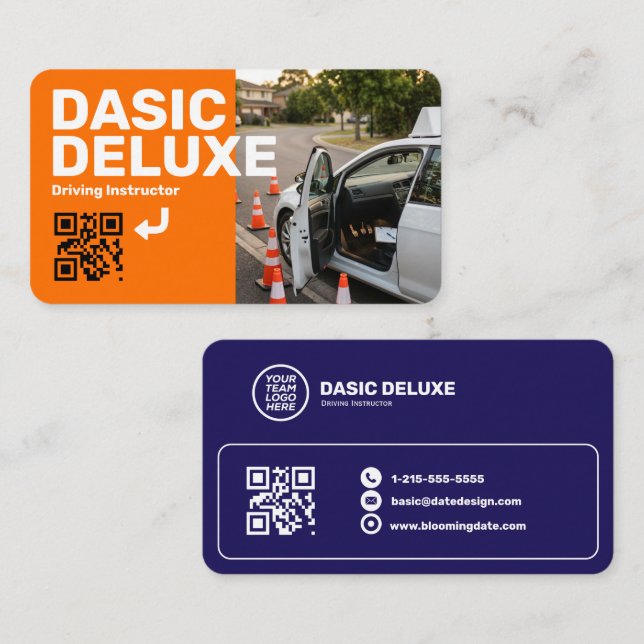 Professionell visitkort med logotyp och QR-kod (Fram/baksida)