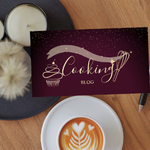Professionell,Visp,Cupcake,Matlagning Burgunder Visitkort