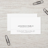 Professionell Vit enkel, enkel, modern Elegant