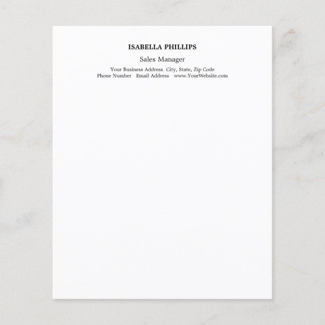Professionell Vit minimalistiskt vanligt Kreativ (Framsida)