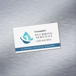 Professionell VVS-tjänst Företagets logotyp Magnetiska Visitkort