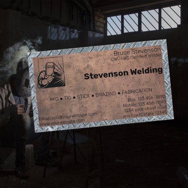 Professionell Welder Visitkort (Skapare uppladdad)