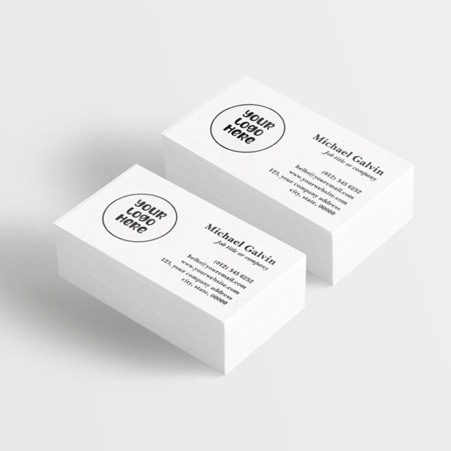 Professionell White Anpassningsbar Business Logoty Visitkort (Skapare uppladdad)