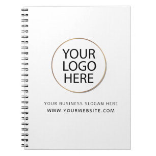 Professionell White Anpassningsbar Company Logotyp Anteckningsbok