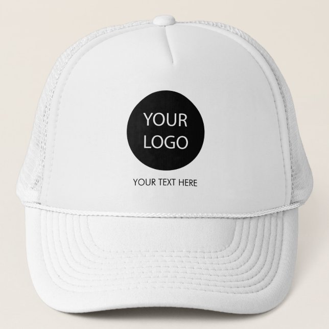 Professionell White Anpassningsbar Company Logotyp Keps (Framsida)