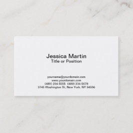 Professionell White Manager Consultant Chief Visitkort