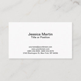 Professionell White Manager Consultant Chief Visitkort