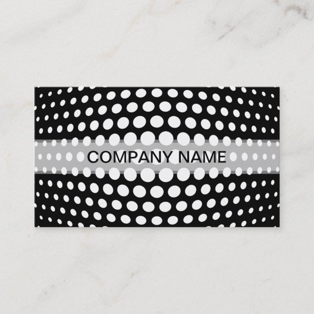 Professionell White Polka Dot Mönster Visitkort (Framsida)