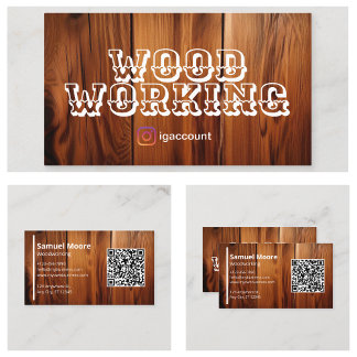 Professionell Woodworking Templates Visitkort