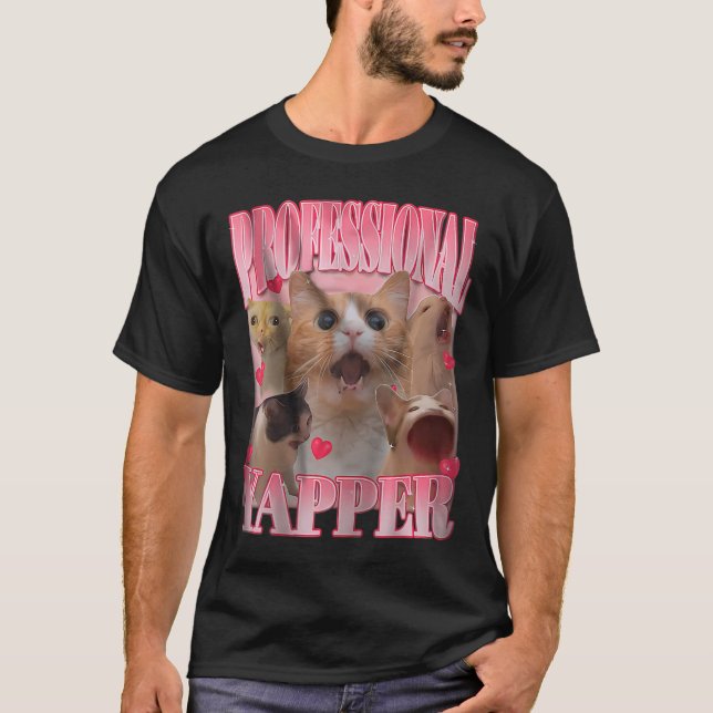 Professionell Yapper Cat Funny Meme T Shirt (Framsida)