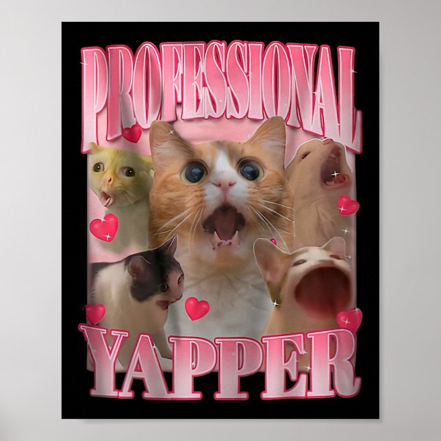 Professionell Yapper Cat Funny Odely Specific Dank Poster (Framsidan)