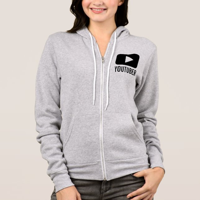 Professionell YouTube-kanal | Cool YouTuber T-shirt (Framsida)