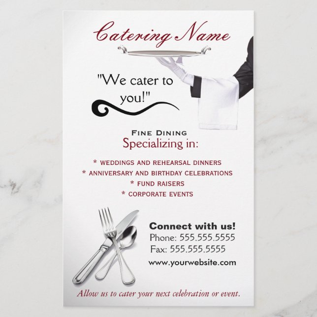 Professionella Catering Flyers (Framsidan)