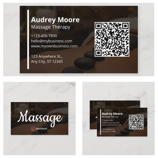 Professionella designmallar för massageterapi visitkort (Professional Massage Therapy Templates Design Business Card
)