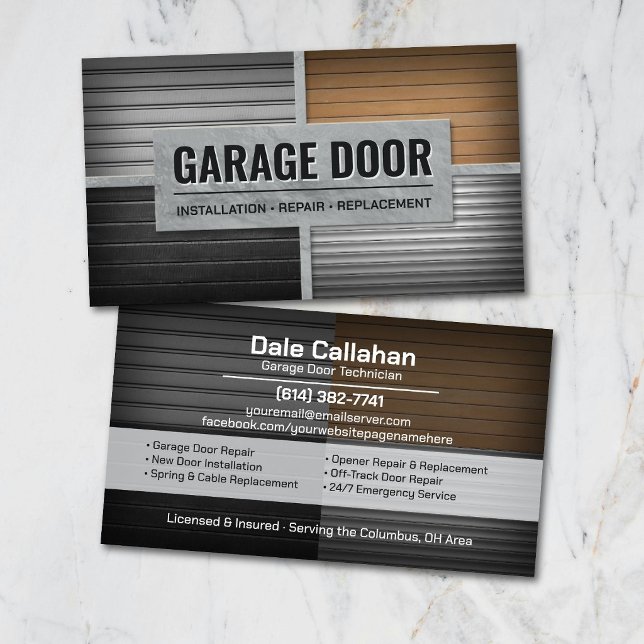 Professionella Garageportstjänster Visitkort (Skapare uppladdad)