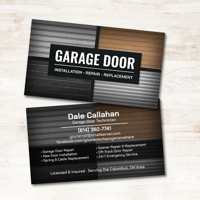 Professionella Garageportstjänster Visitkort (Skapare uppladdad)