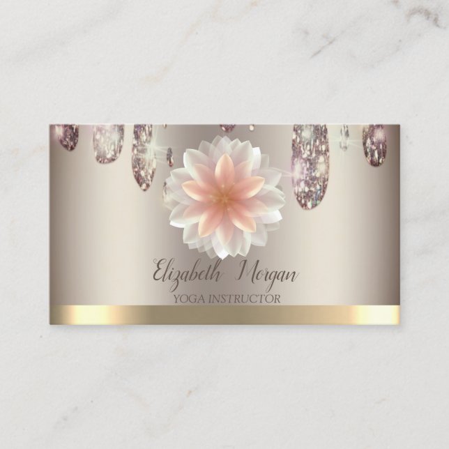 Professionella glitterdroppar, Lotus Visitkort (Framsida)
