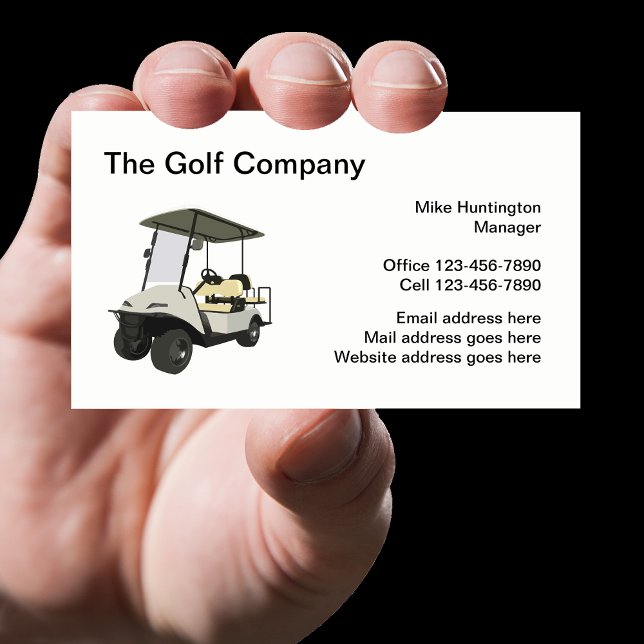 Professionella golfkärra tema visitkort (Skapare uppladdad)