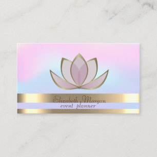 Professionella Guldränder Holografiskt Guld Lotus Visitkort