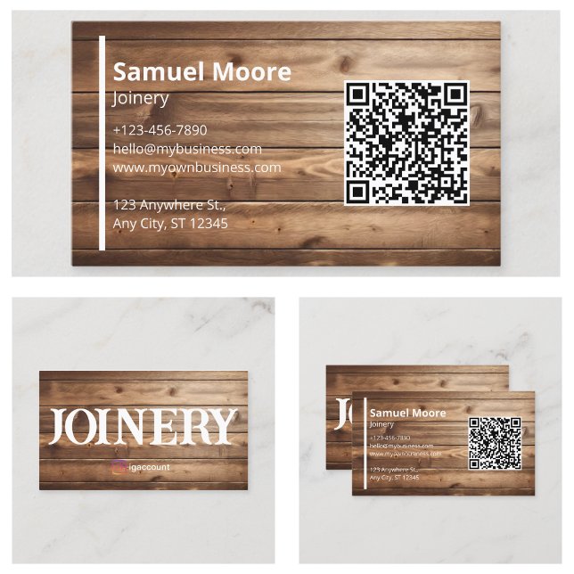 Professionella mallar för snickeriarbeten visitkort (Professional Joinery Templates Business Card
)