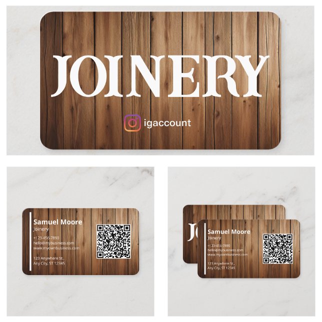 Professionella träarbetares fogmallar visitkort (Professional Woodworkers Joinery Templates Business Card
)