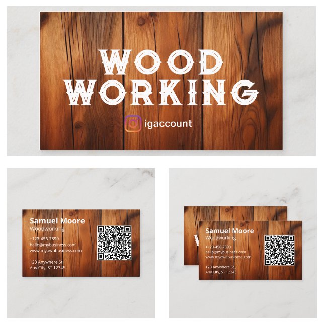Professionella Träbearbetningsmallar Visitkort (Professional Woodworking Templates Business Card
)