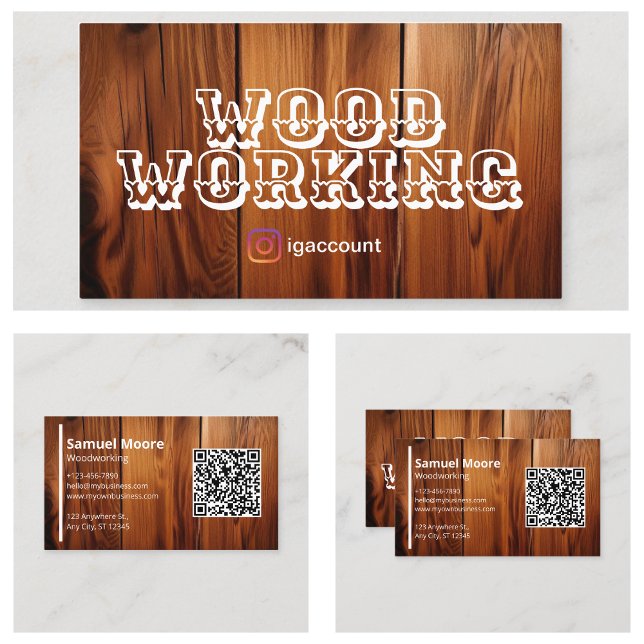 Professionella träbearbetningsmallar visitkort (Professional Woodworking Templates Business Card
)