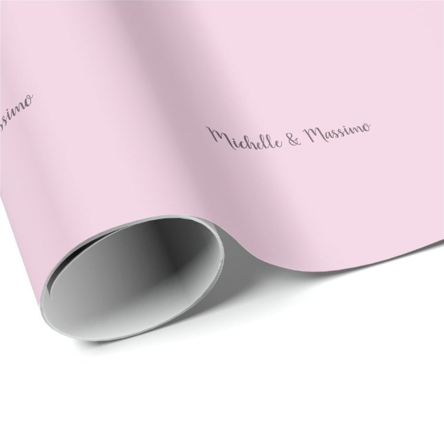 Professionella Unika Klassiska Enkla Par Namn Presentpapper (Rullad Hörn)