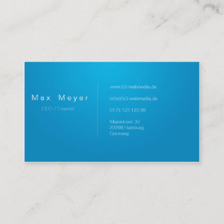 Professionelle Business Visitenkarten Blue/White Visitkort