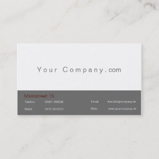 Professionelle Business Visitenkarten Braun/Rot Visitkort