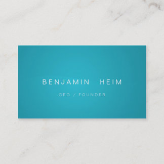 Professionelle Business Visitenkarten cyan/white Visitkort