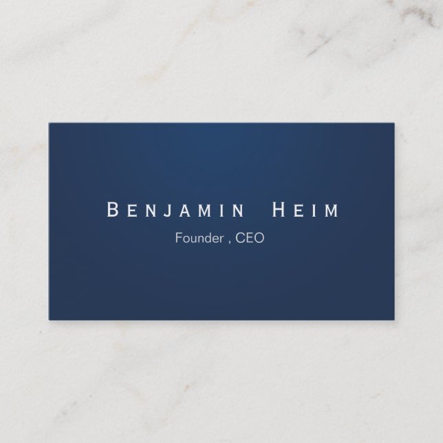 Professionelle Business Visitenkarten Navy Blue Visitkort (Framsida)