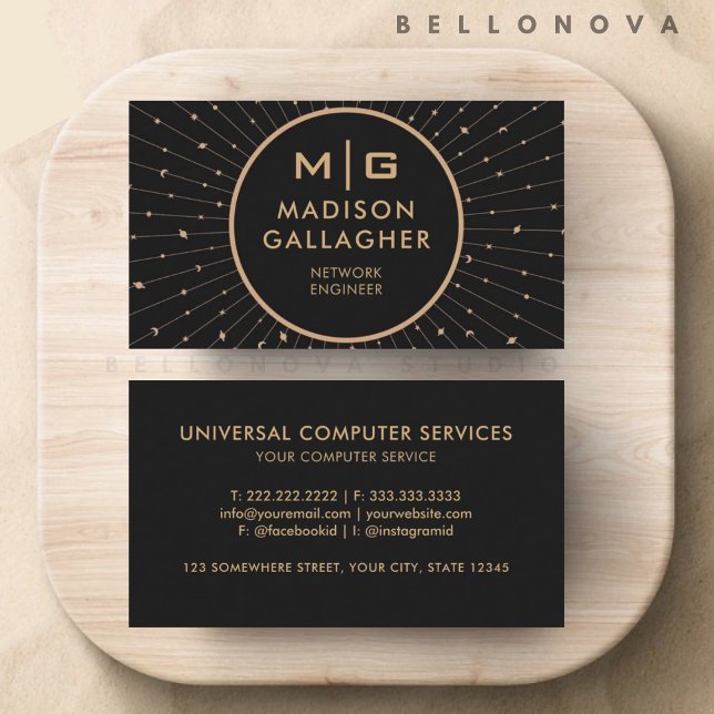 Professionellen anpassade Black Space Cosmos Visitkort (Customizable Black Space Cosmos Professional Business Card)