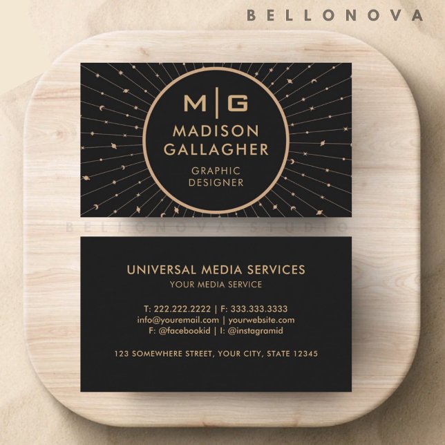 Professionellen anpassade Black Space Cosmos Visitkort (Customizable Black Space Cosmos Professional Business Card)