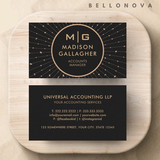 Professionellen anpassade Black Space Cosmos Visitkort (Customizable Black Space Cosmos Professional Business Card)
