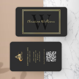 Professionellen Black Guld Modern Minimalist Elega Visitkort