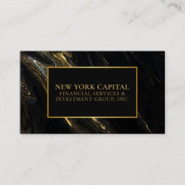 Professionellen Black och Guld Marble Affärskort Visitkort