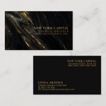 Professionellen Black och Guld Marble Affärskort