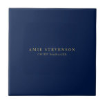 Professionellen Blue Guld Färg Classic Plain Kakelplatta<br><div class="desc">Representera dig med den här moderna eleganten. Den här mallen kan anpassas för att uppfylla alla professioneller.</div>