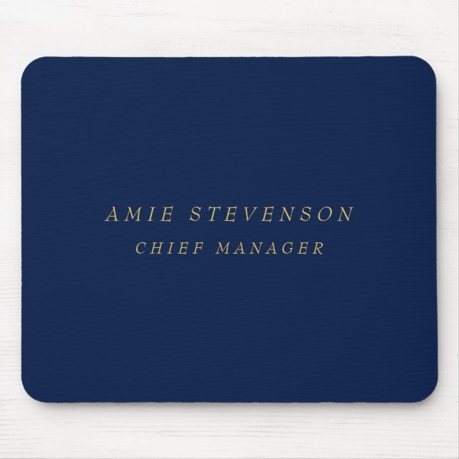 Professionellen Blue Guld Färg  Classic Plain Musmatta (Framsidan)