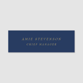 Professionellen Blue Guld Färg  Classic Plain Namnbricka