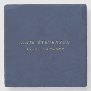 Professionellen Blue Guld Färg  Classic Plain Stenunderlägg