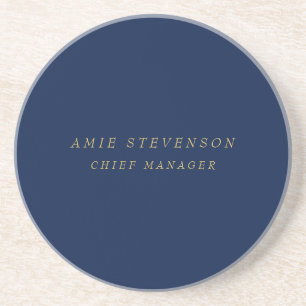 Professionellen Blue Guld Färg  Classic Plain Underlägg