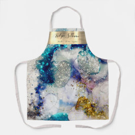 Professionellen Blue guld glitter vattenfärgsskönh