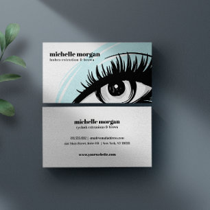 Professionellen Blue Öga Shadow Makeup Eyelash Bro Visitkort