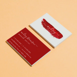 Professionellen Burgundy Watercolor Stroke Namntec Visitkort