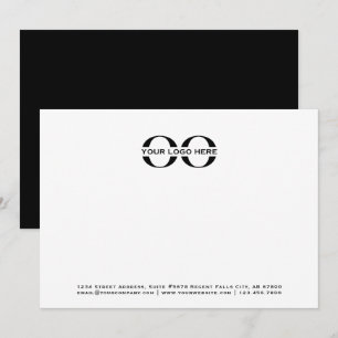 Professionellen Business Logotyp Black and White 5 Anteckningskort