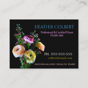 Professionellen Caregiver Lil bouquet Friendly Visitkort