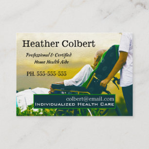 Professionellen Caregiver Sincere Focus Friendly Visitkort