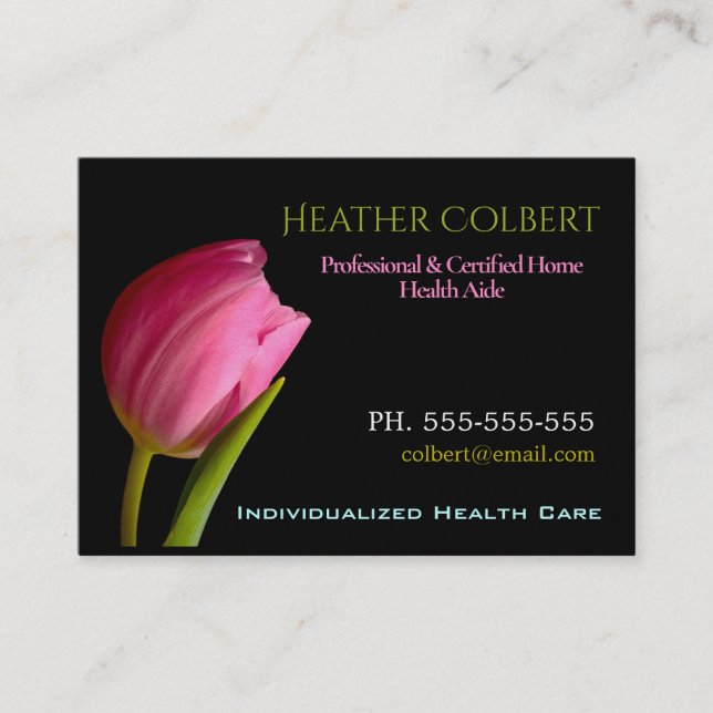 Professionellen Caregiver Tulip Beauty  Visitkort (Framsida)